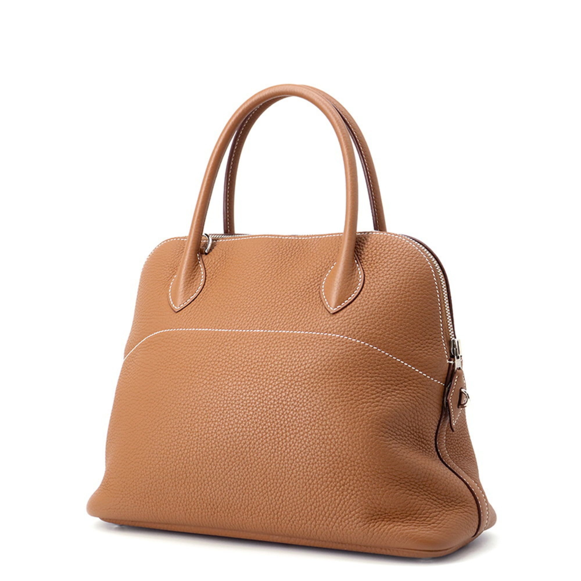 Hermes Bolide Gold Taurillon Clemence Leather Handbag (Pre-Owned)