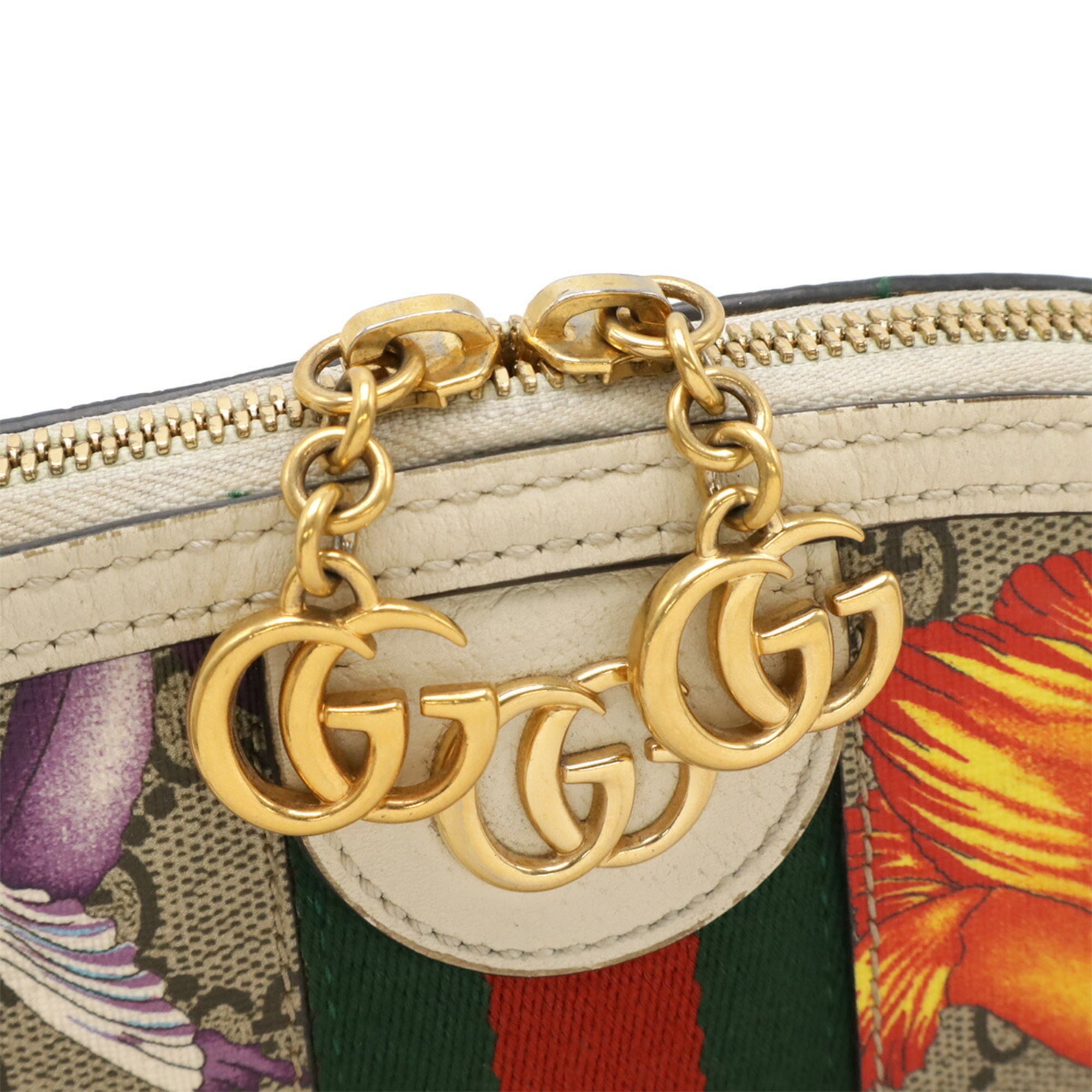 Gucci Beige Ivory Multi-Color Gg Supreme Canvas Leather Pochette Shoulder Bag (Pre-Owned)