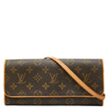 Louis Vuitton Brown Pvc Leather Pochette Shoulder Bag (Pre-Owned)