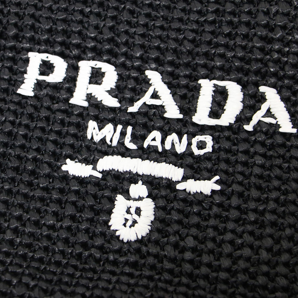 Prada Black Viscose Handbag Tote Bag (Pre-Owned)