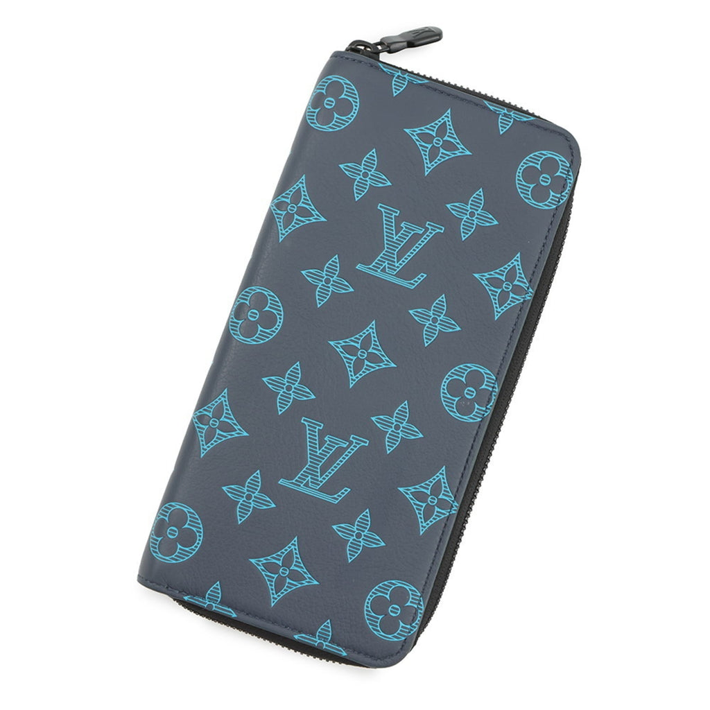 Louis Vuitton Monogram Shadow Navy Monogram Shadow Long Wallet (Bi-Fold) (Pre-Owned)