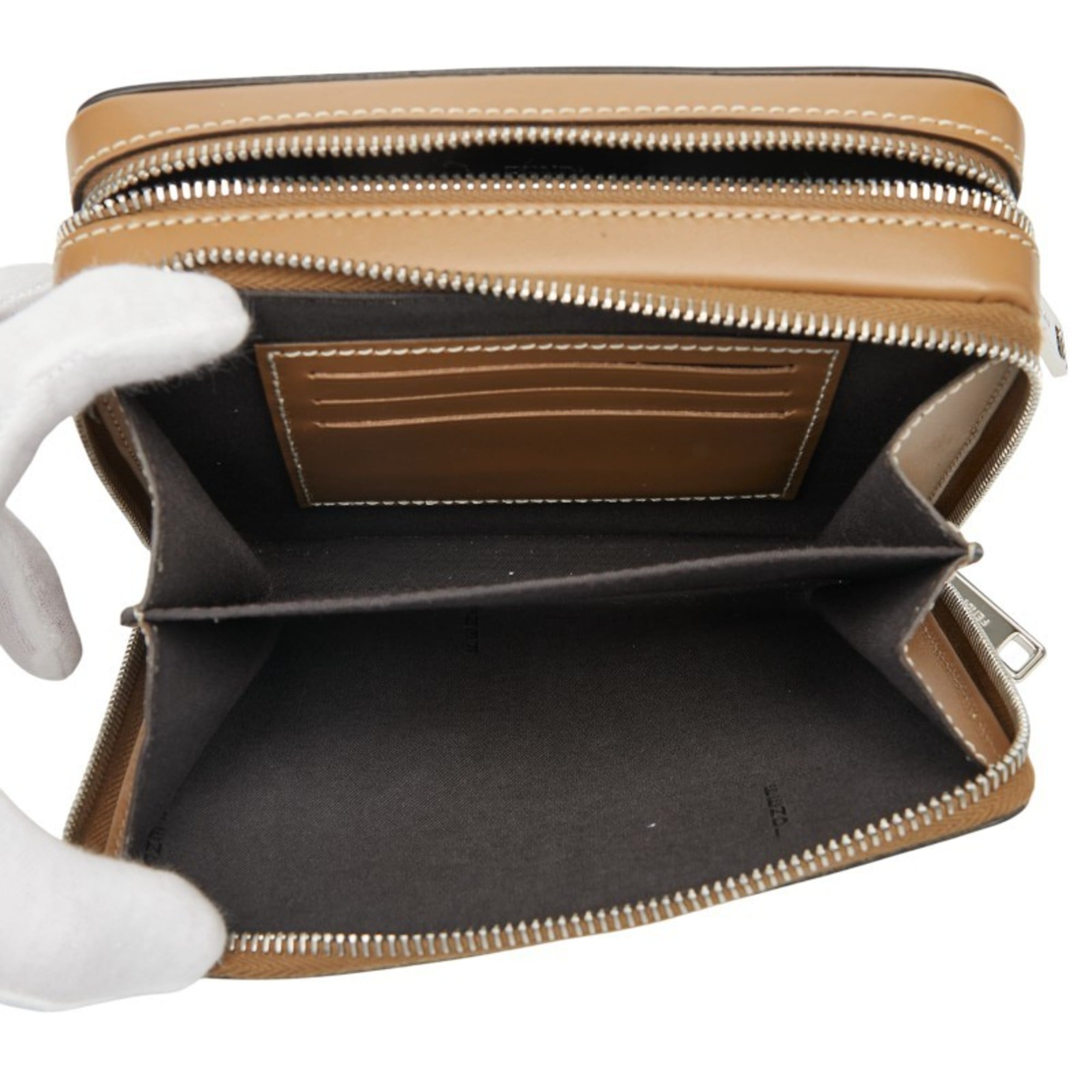 Fendi Black Brown Pvc Leather Shoulder Bag (Pre-Owned)
