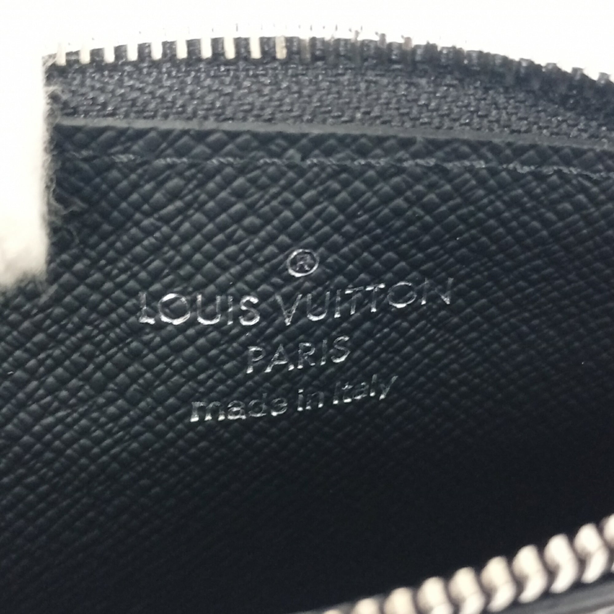 Louis Vuitton Noir Monogram Canvas Taiga Leather Leather Coin Purse/Coin Case (Pre-Owned)
