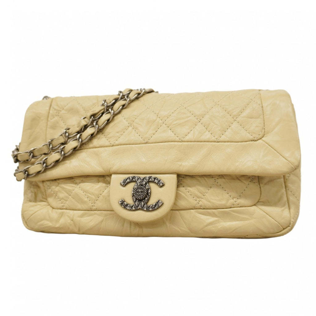 Chanel Beige Leather Shoulder Bag (Pre-Owned)
