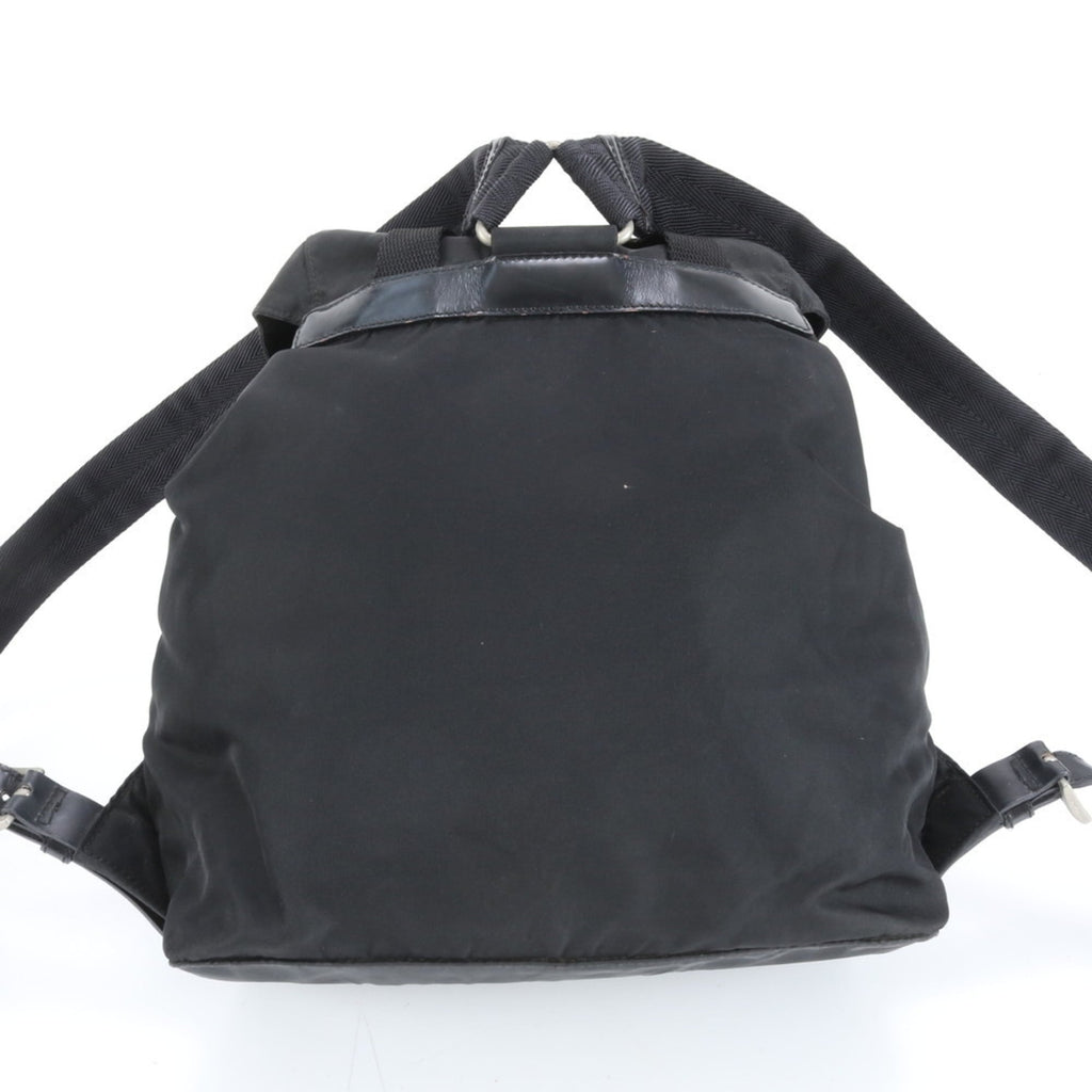 Prada Black Leather Nylon Backpack (Pre-Owned)
