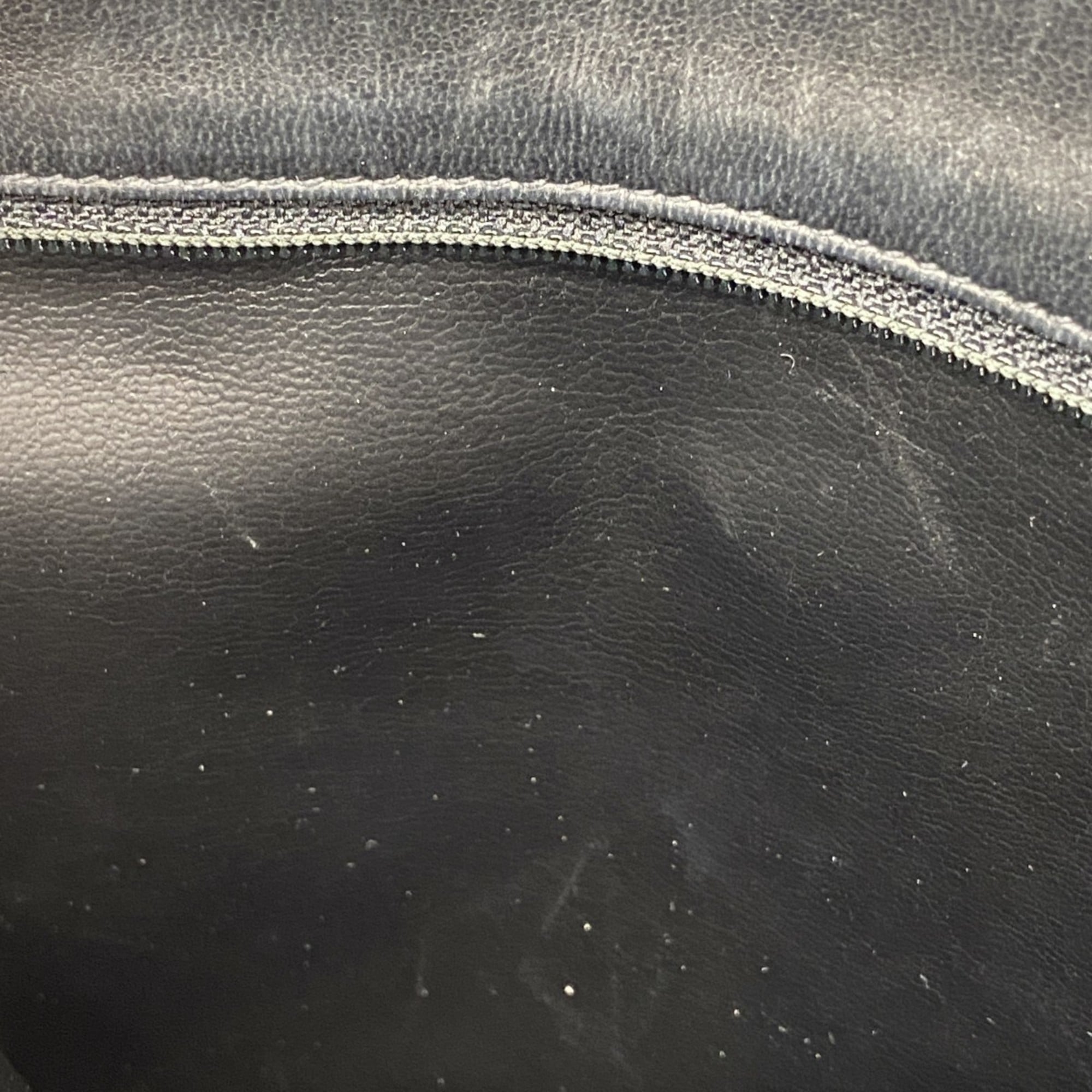 Chanel Black Leather Satin Tote Bag (Pre-Owned)