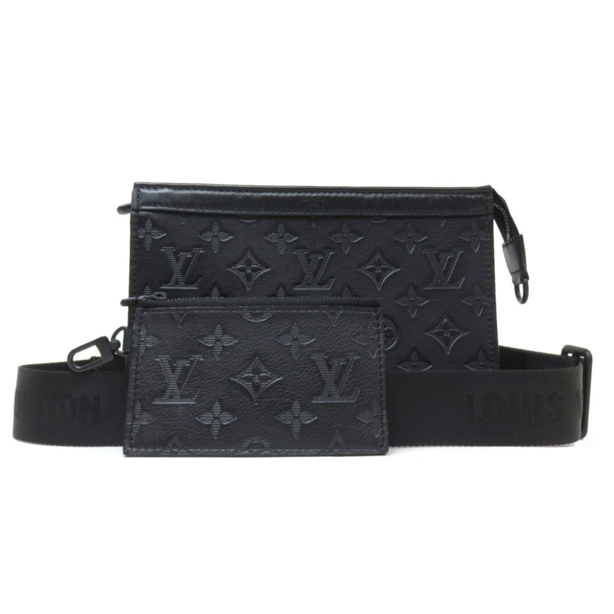 Louis Vuitton Black Monogram Shadow Shoulder Bag (Pre-Owned)