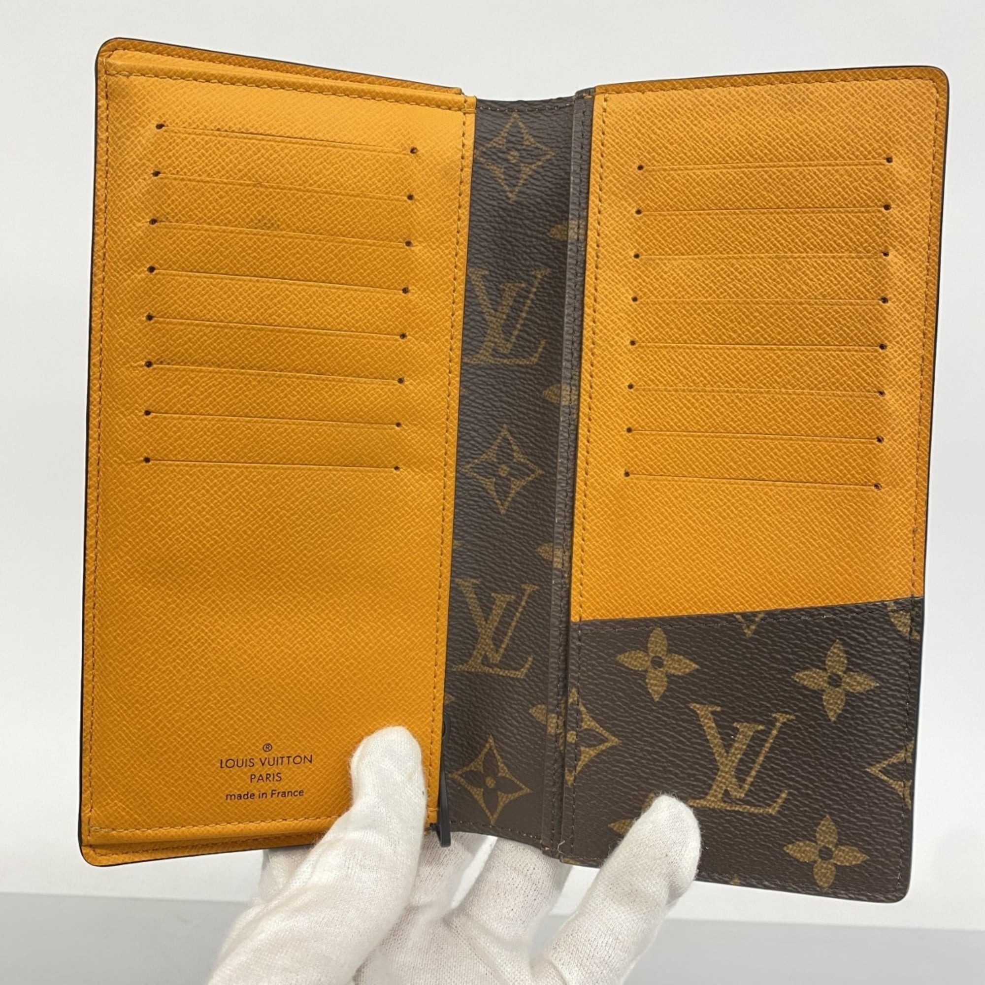 Louis Vuitton Brown Orange Long Wallet (Bi-Fold) (Pre-Owned)