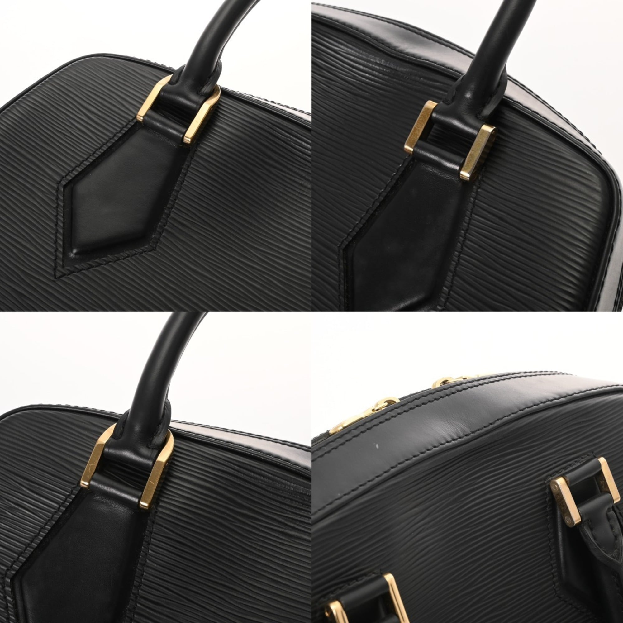 Louis Vuitton Black Leather Handbag (Pre-Owned)