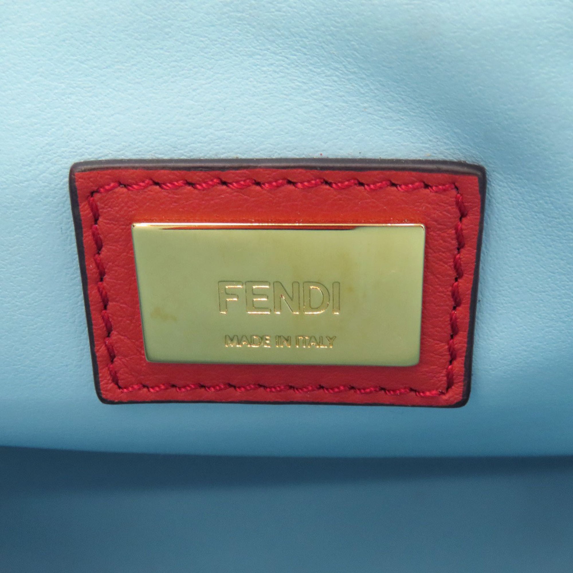 Fendi Red Color Leather Handbag (Pre-Owned)