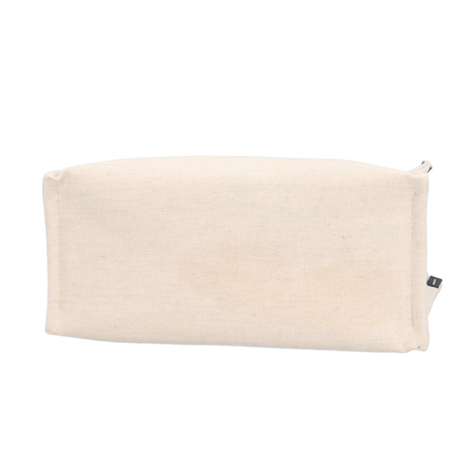 Gucci Beige Navy Canvas Leather Handbag (Pre-Owned)