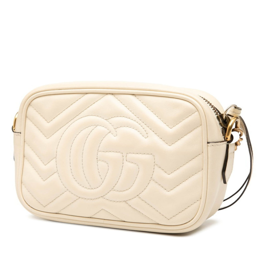 Gucci Ivory White Leather Shoulder Bag (Pre-Owned)