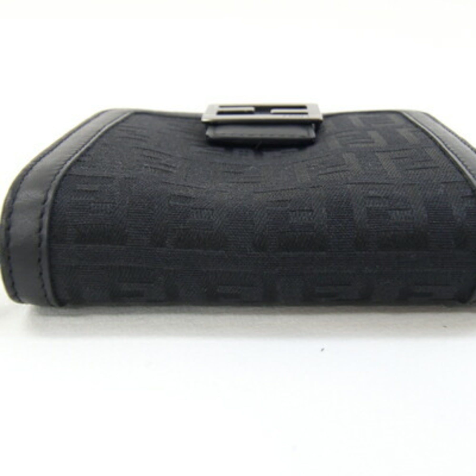 Fendi Black Canvas Leather Wallet (Bi-Fold) (Pre-Owned)