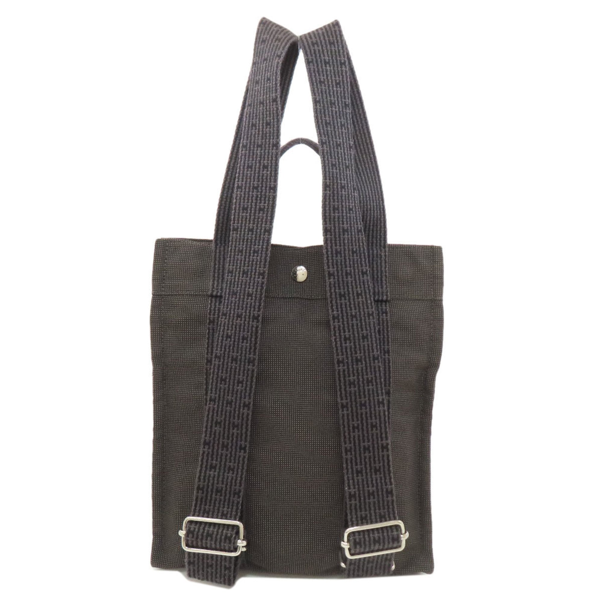 Hermes Gray Canvas Backpack (Pre-Owned)