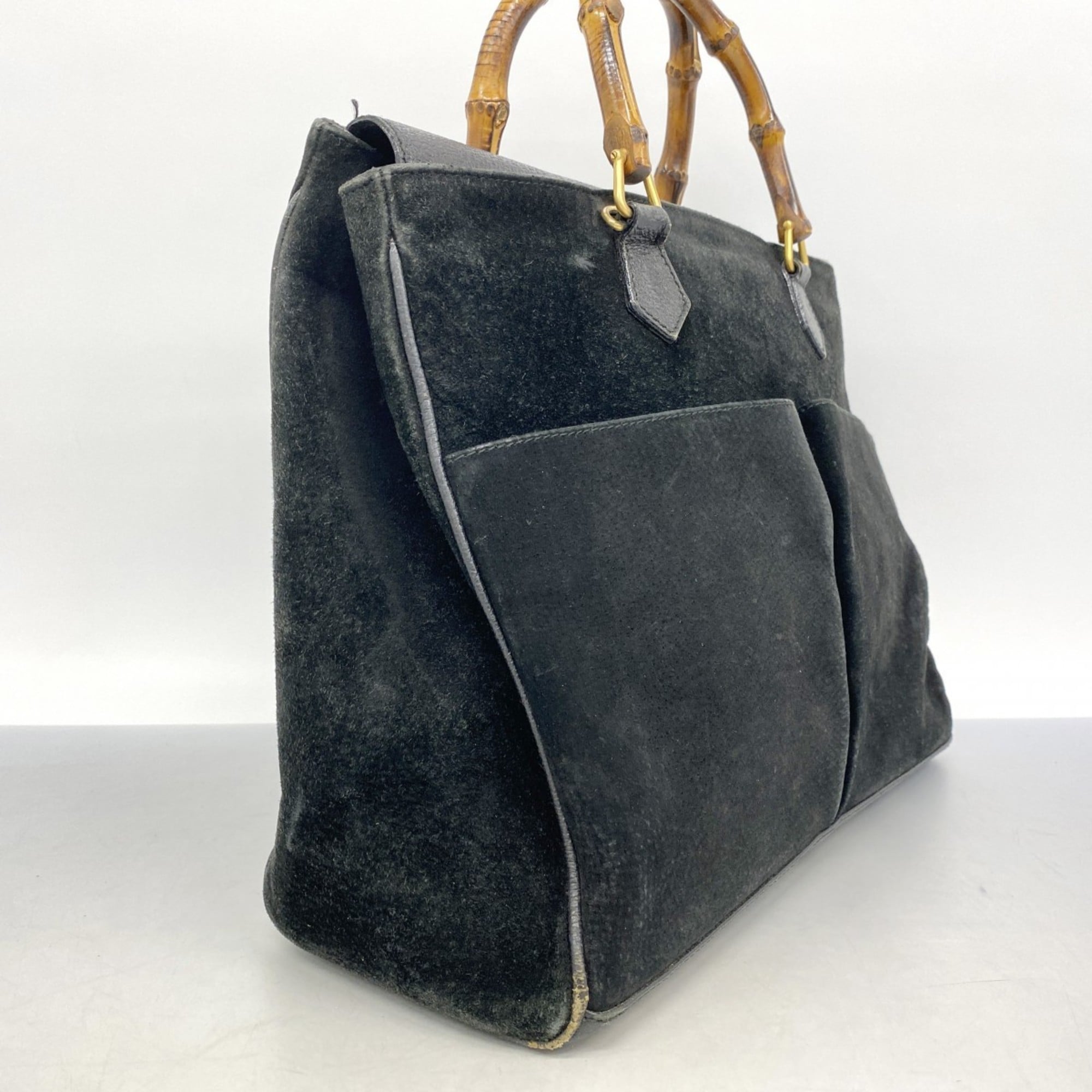 Gucci Black Suede Handbag (Pre-Owned)