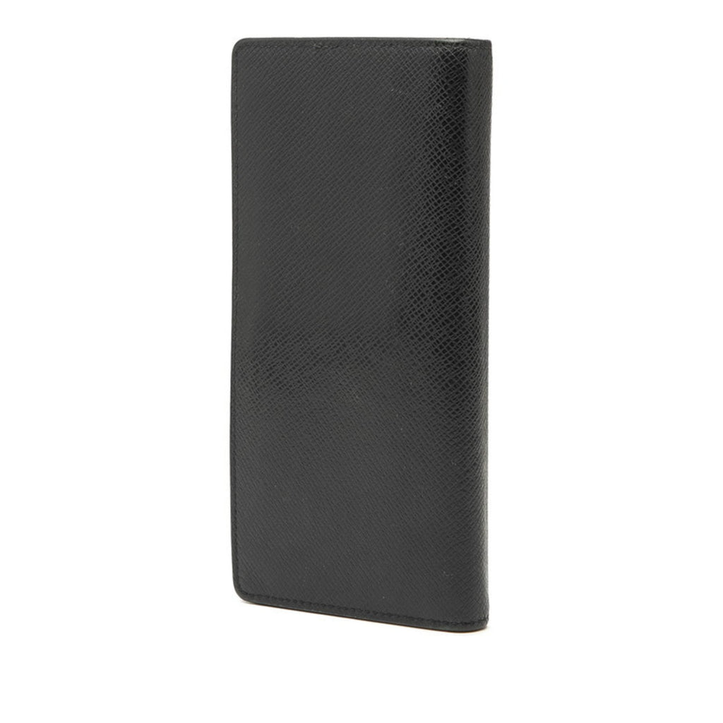 Louis Vuitton Navy Navy Blue Leather Long Wallet (Bi-Fold) (Pre-Owned)