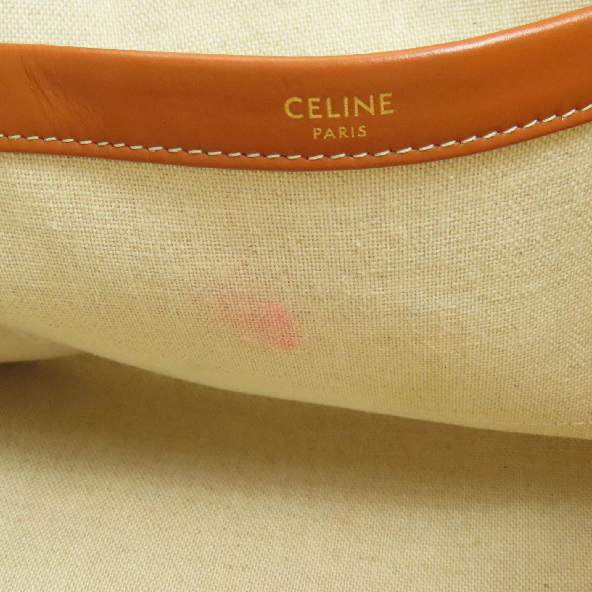 Celine White Canvas Handbag (Pre-Owned)