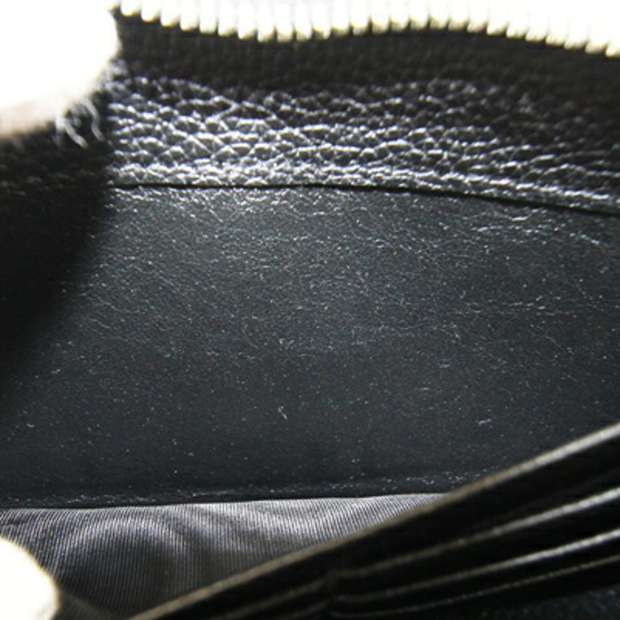 Saint Laurent Black Leather Long Wallet (Bi-Fold) (Pre-Owned)