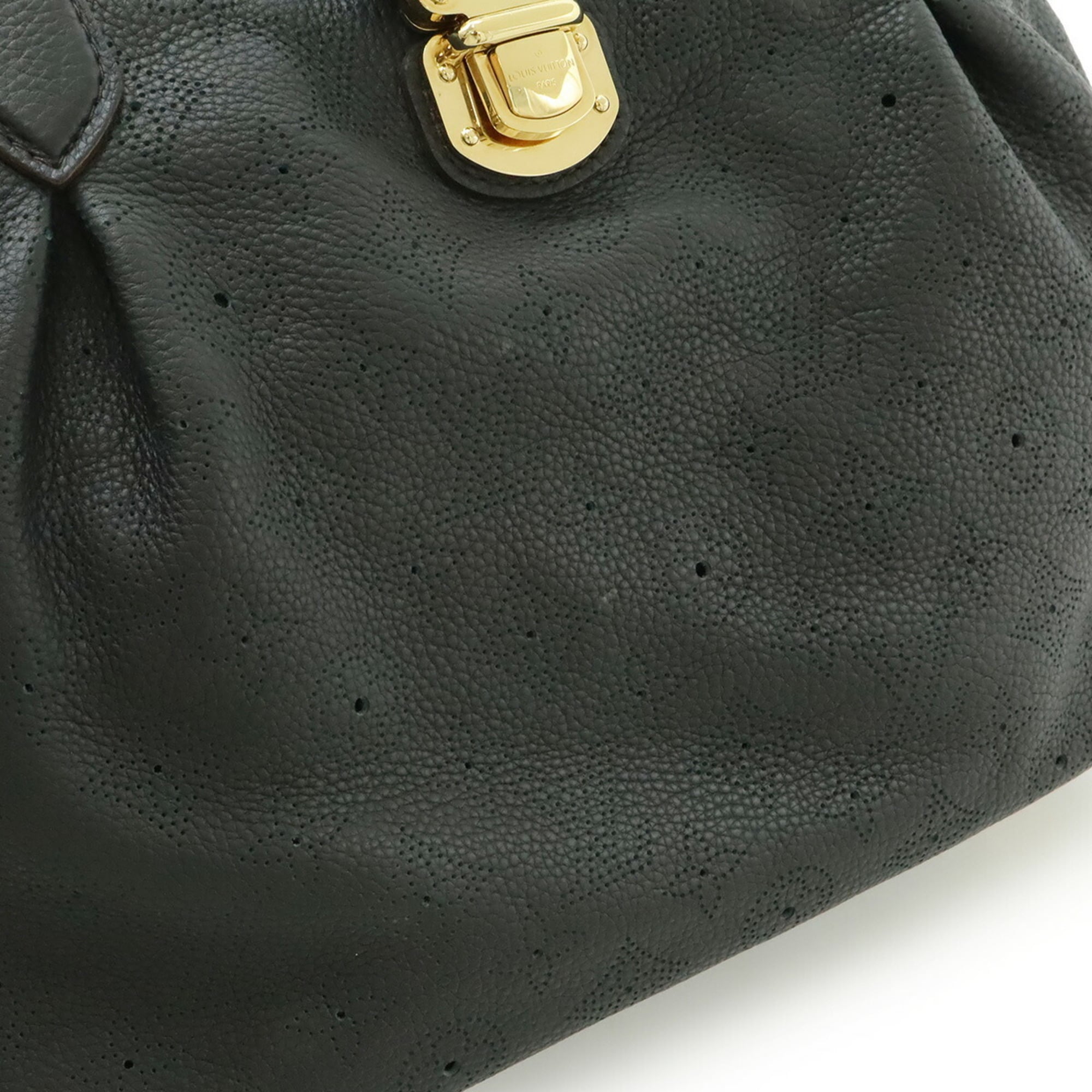 Louis Vuitton Mahina Black Noir Mahina Leather Handbag Tote Bag (Pre-Owned)