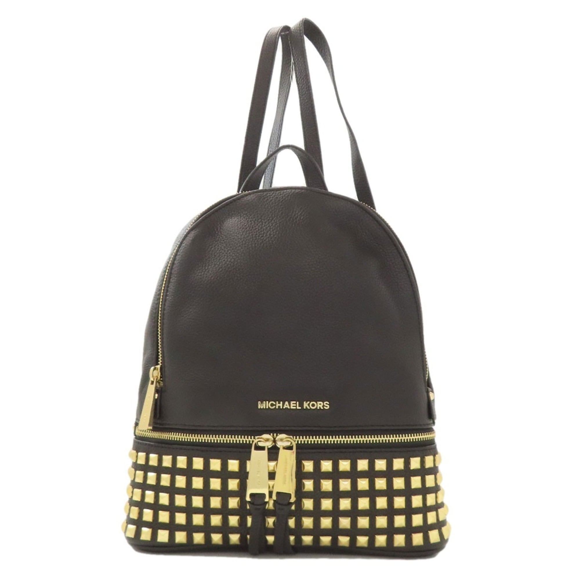 Michael Kors Black Leather Backpack (Pre-Owned)