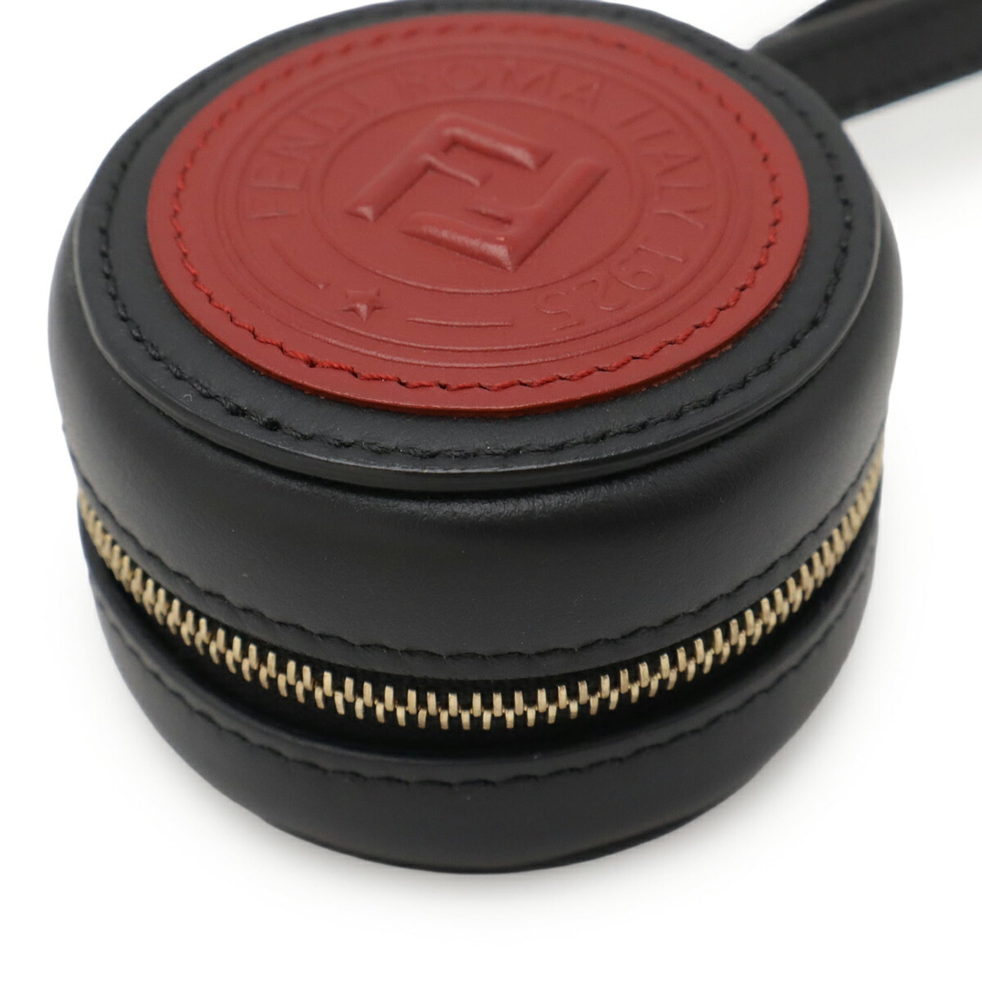 Fendi Beige Black Red Brown Nylon Leather Coin Purse/Coin Case (Pre-Owned)