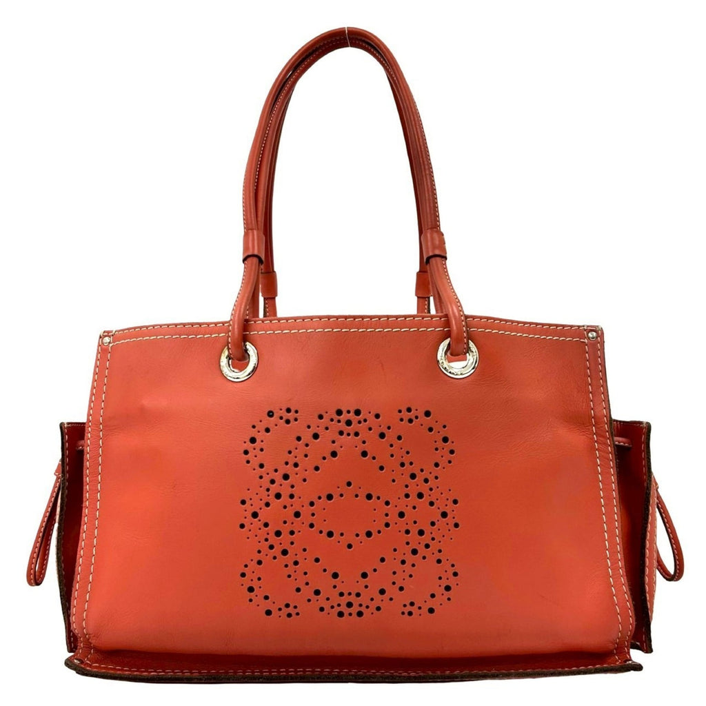 Loewe Orange Leather Handbag Tote Bag (Pre-Owned)