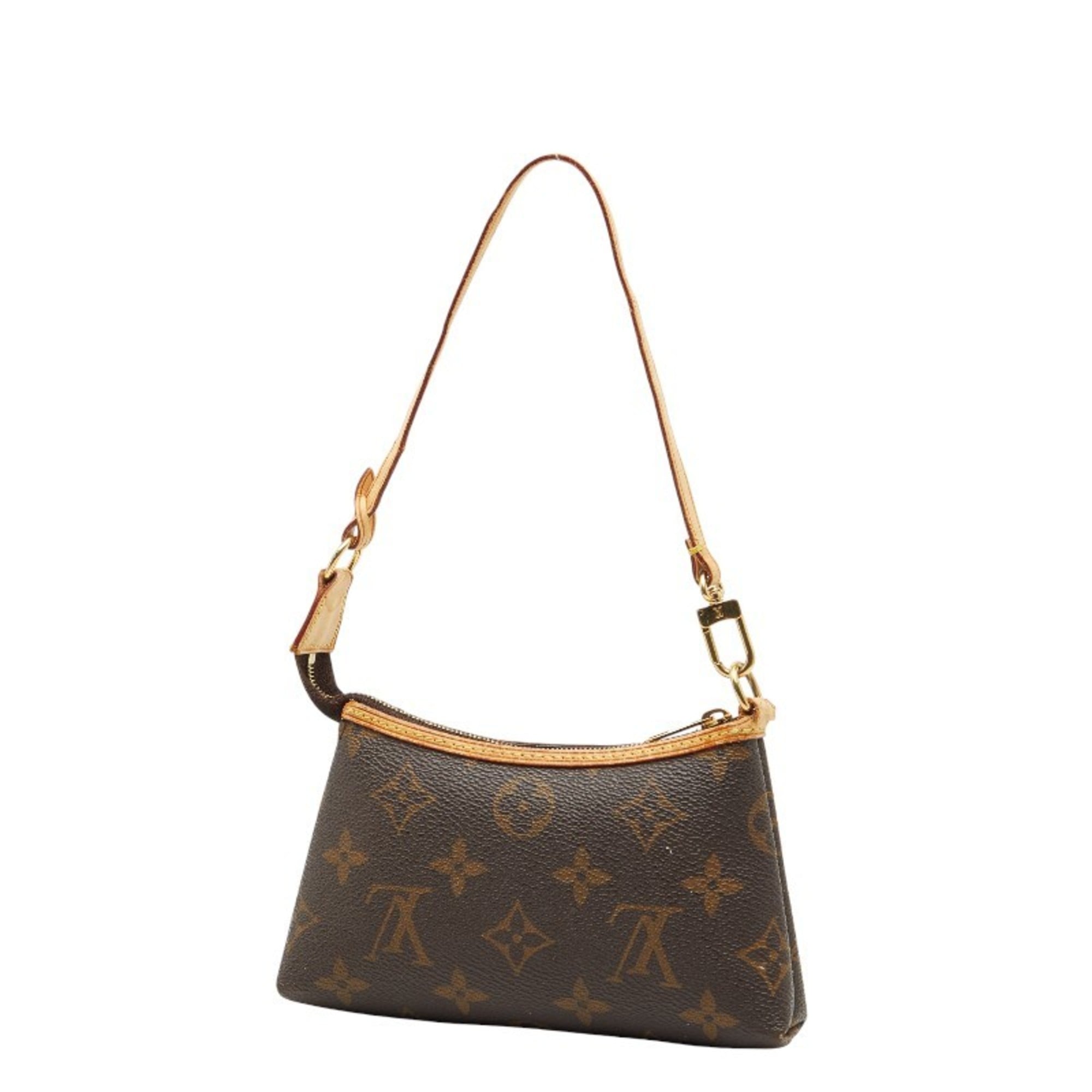 Louis Vuitton Brown Pvc Leather Pochette Pouch (Pre-Owned)
