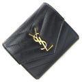 Saint Laurent Black Leather Wallet (Tri-Fold) (Pre-Owned)