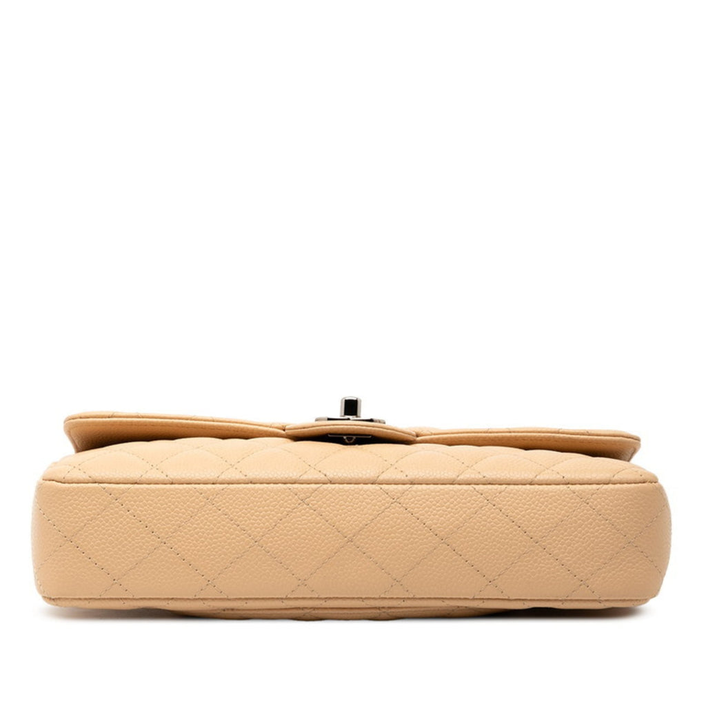 Chanel Beige Grained Calfskin Shoulder Bag (Pre-Owned)