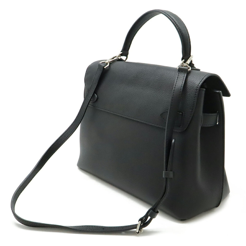 Louis Vuitton Black Noir Leather Handbag Shoulder Bag (Pre-Owned)