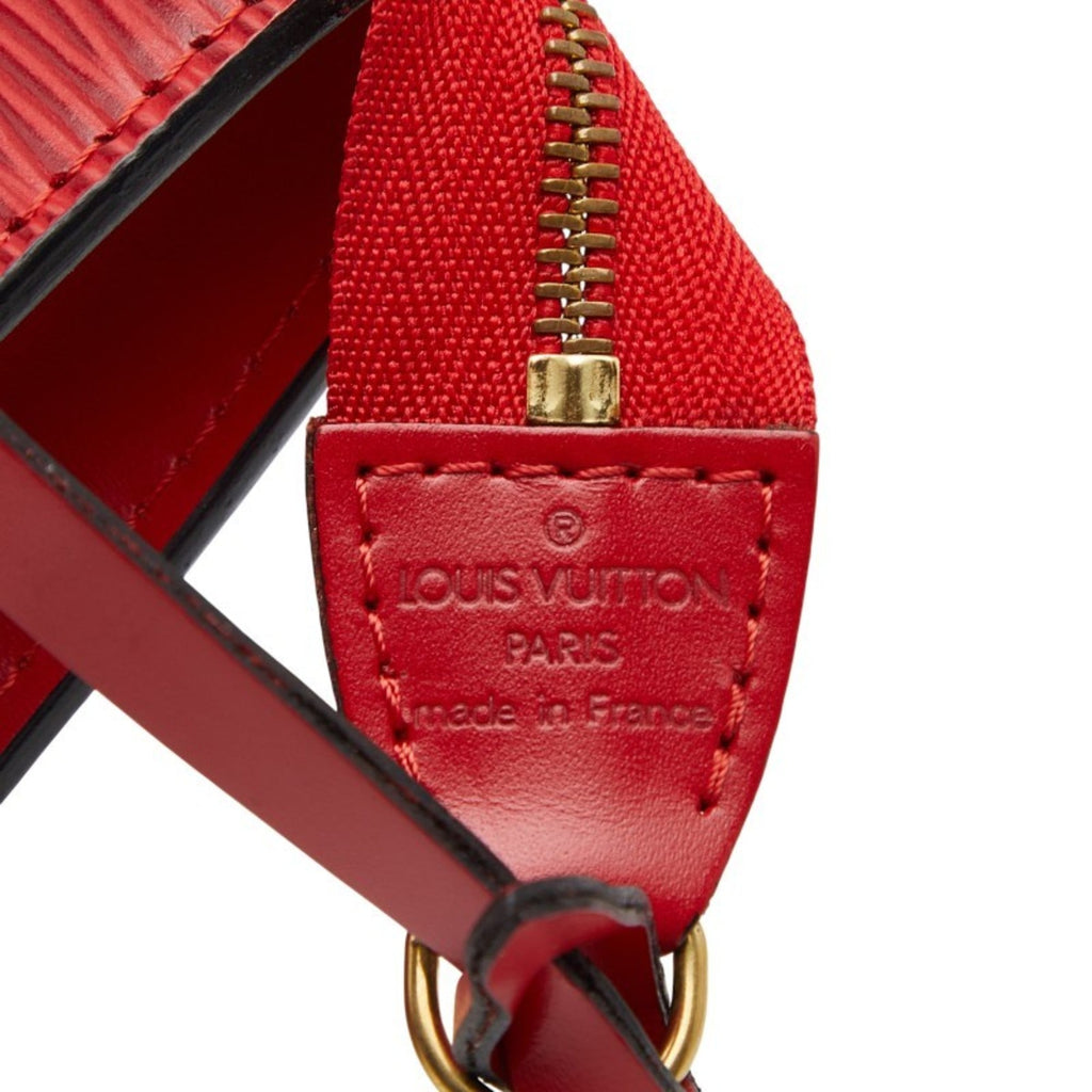 Louis Vuitton Castilian Red Leather Handbag Pochette Pouch (Pre-Owned)