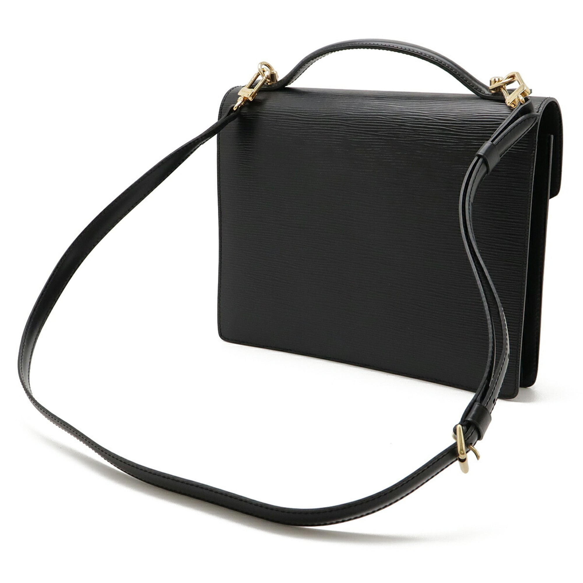 Louis Vuitton Epi Black Noir Epi Leather Handbag (Pre-Owned)