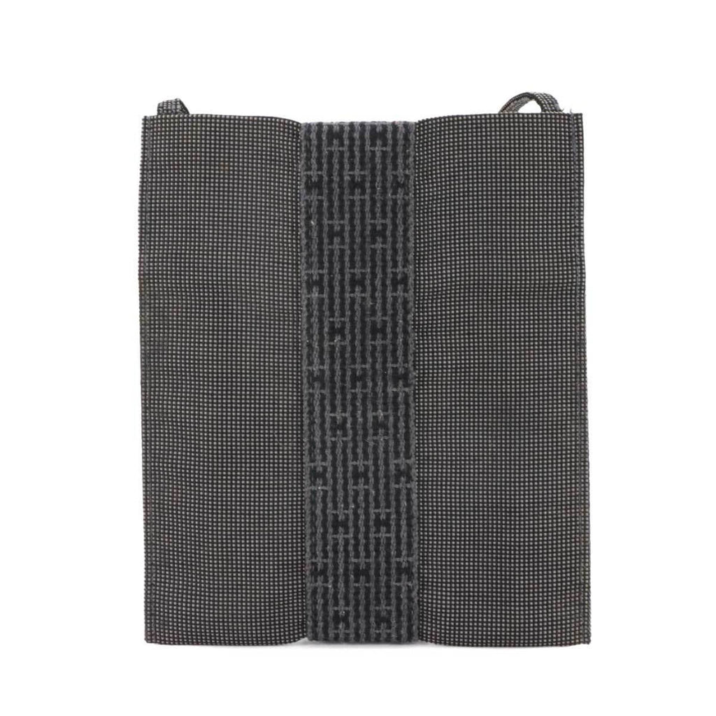 Hermes Gray Canvas Pochette Shoulder Bag (Pre-Owned)