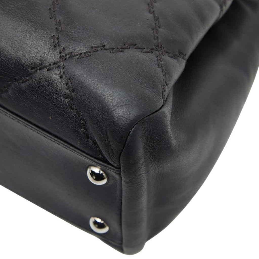 Chanel Black Leather Tote Bag (Pre-Owned)