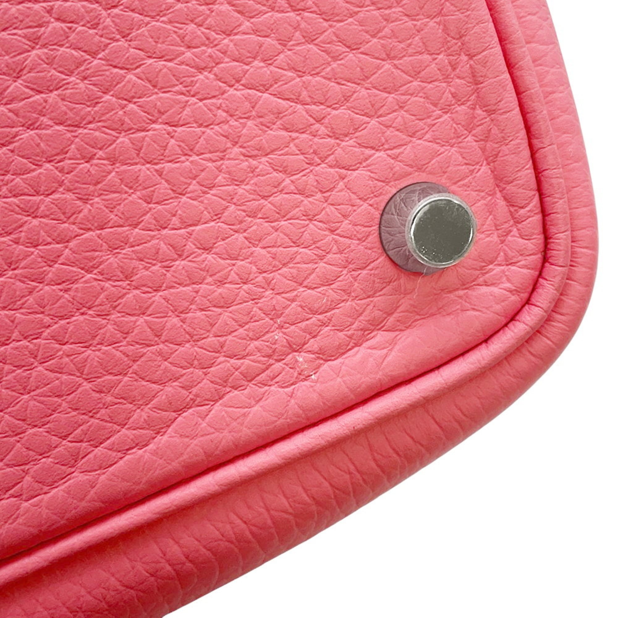 Hermes Picotin Rose Azalee Taurillon Clemence Leather Handbag (Pre-Owned)