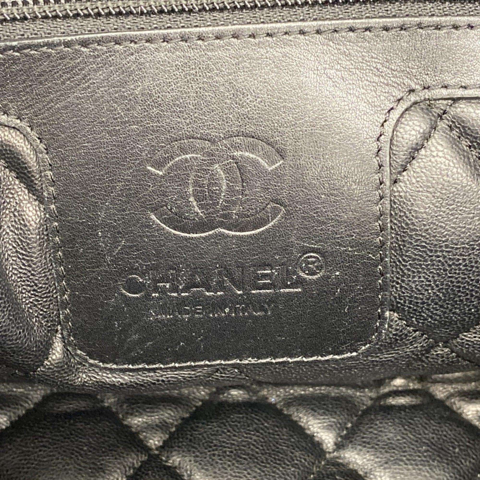 Chanel Bordeaux Leather Tote Bag (Pre-Owned)
