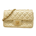 Chanel Gold Leather Shoulder Bag (Pre-Owned)