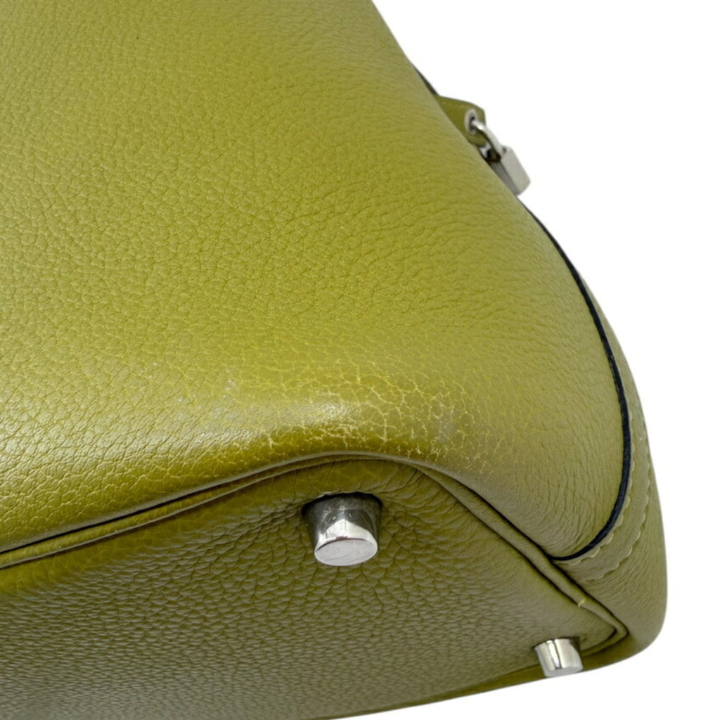 Hermes Anis Green Taurillon Clemence Leather Handbag (Pre-Owned)