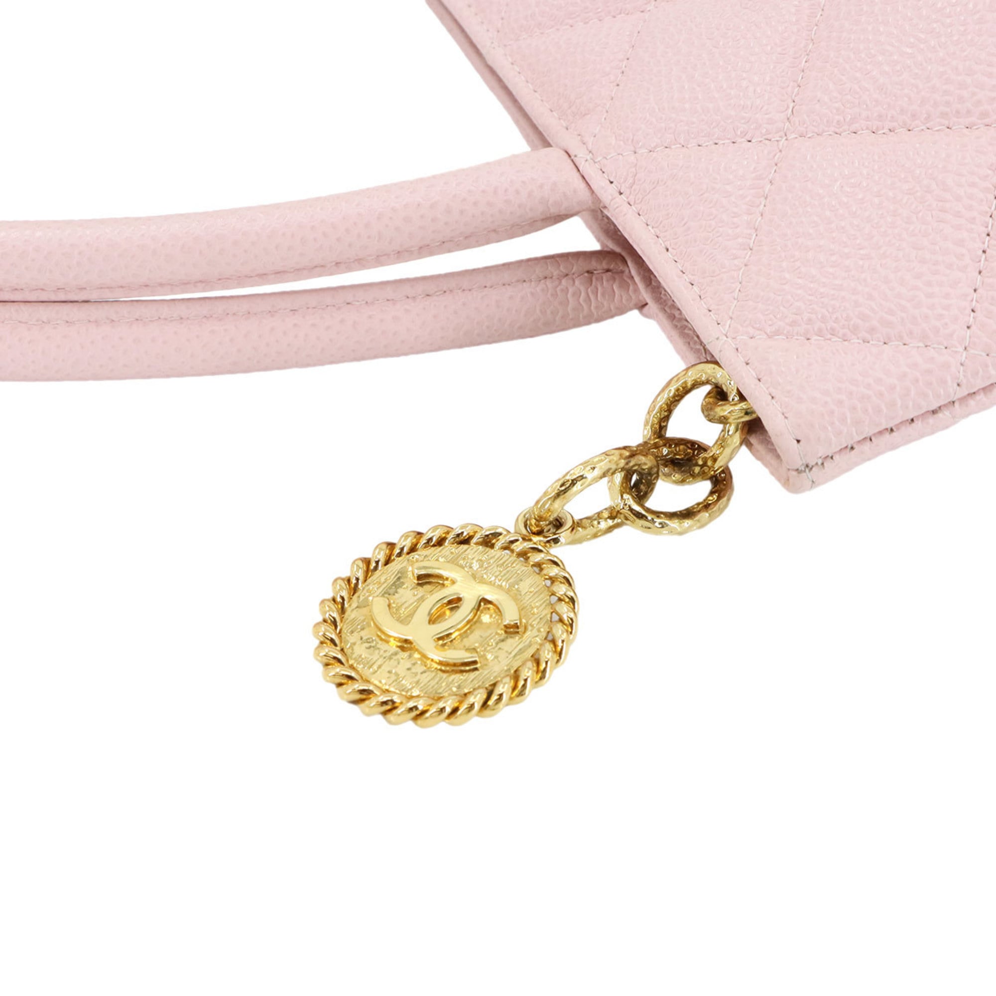 Chanel Light Pink Grained Calfskin Tote Bag (Pre-Owned)