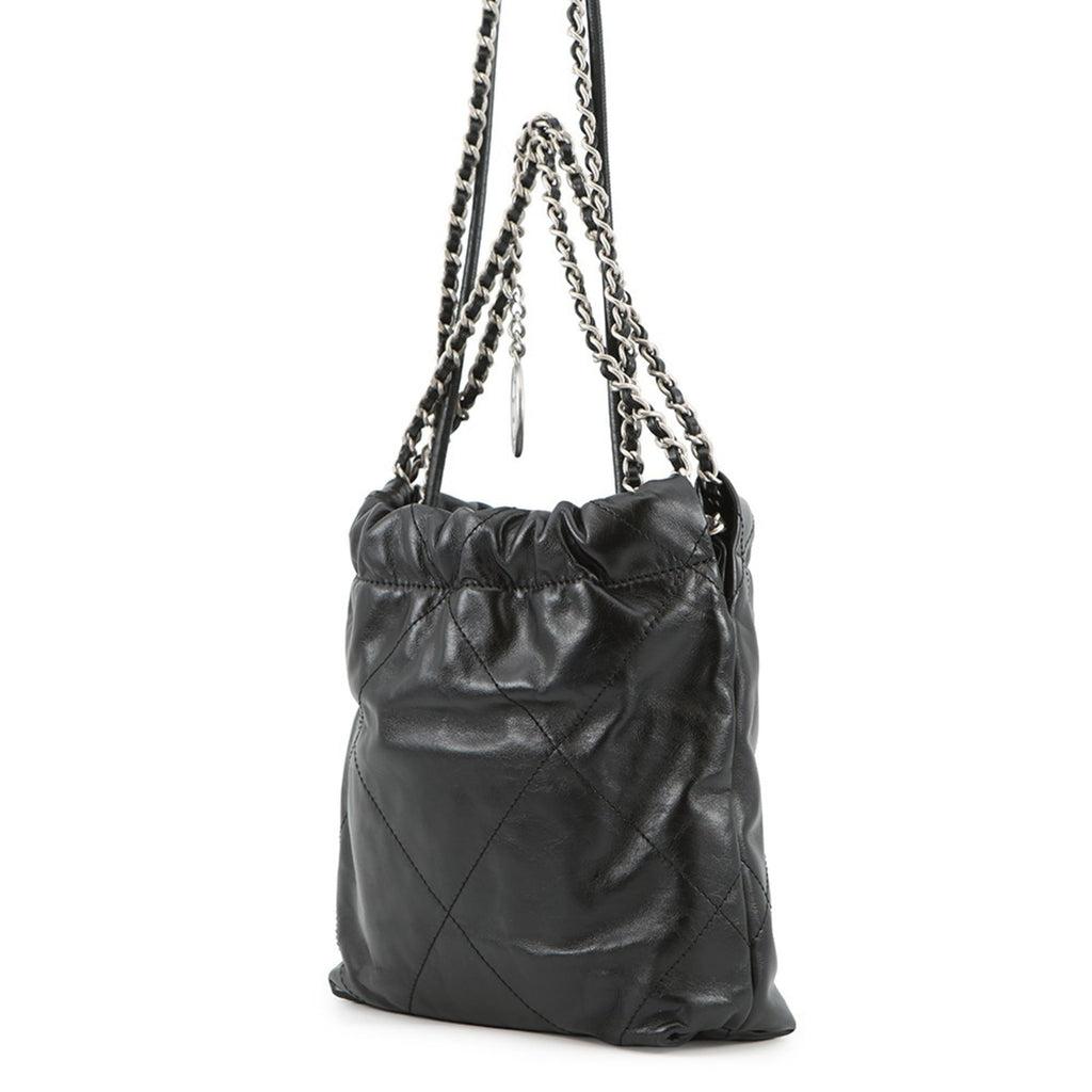 Chanel Black Leather Handbag (Pre-Owned)