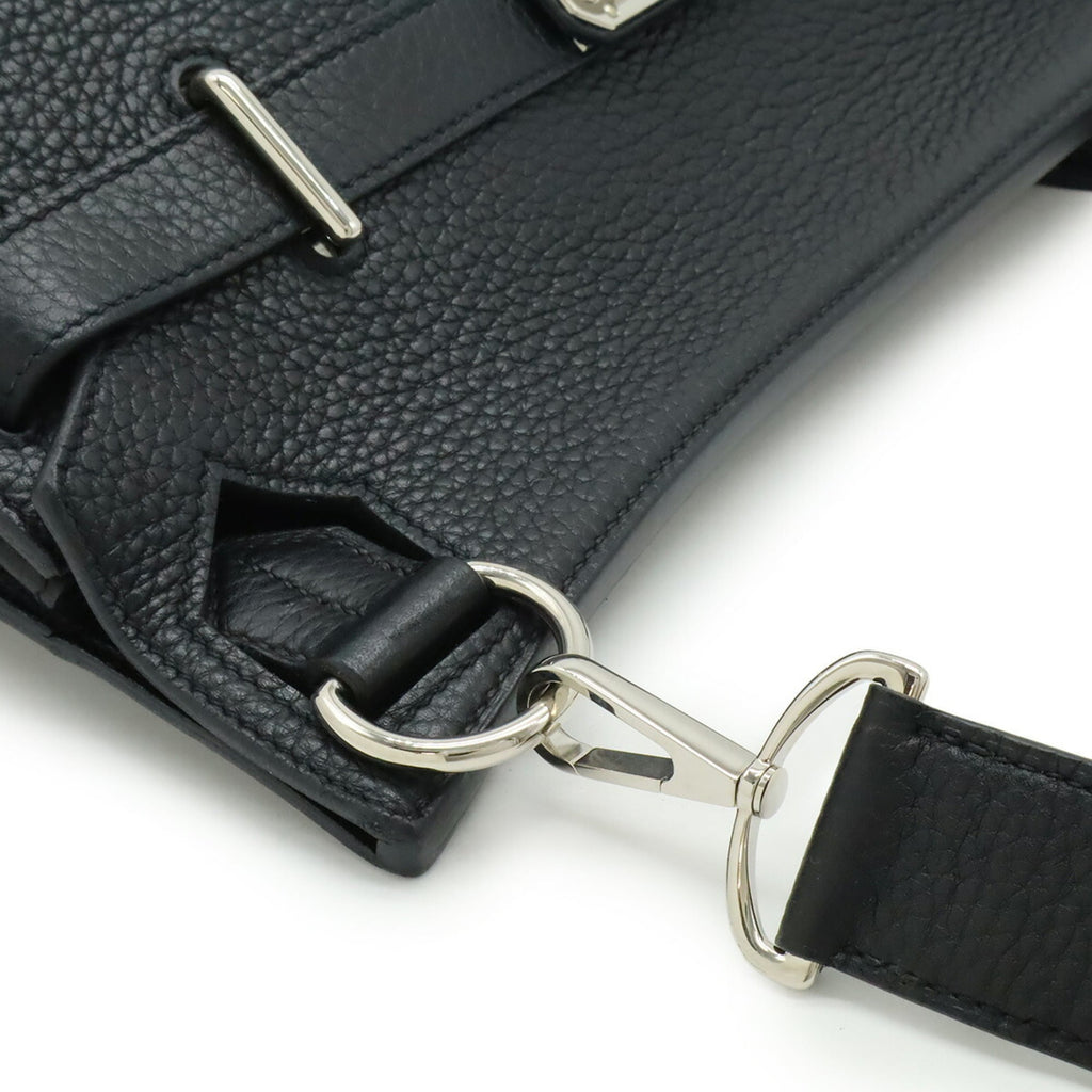 Hermes Jypsiere Black Taurillon Clemence Leather Shoulder Bag (Pre-Owned)