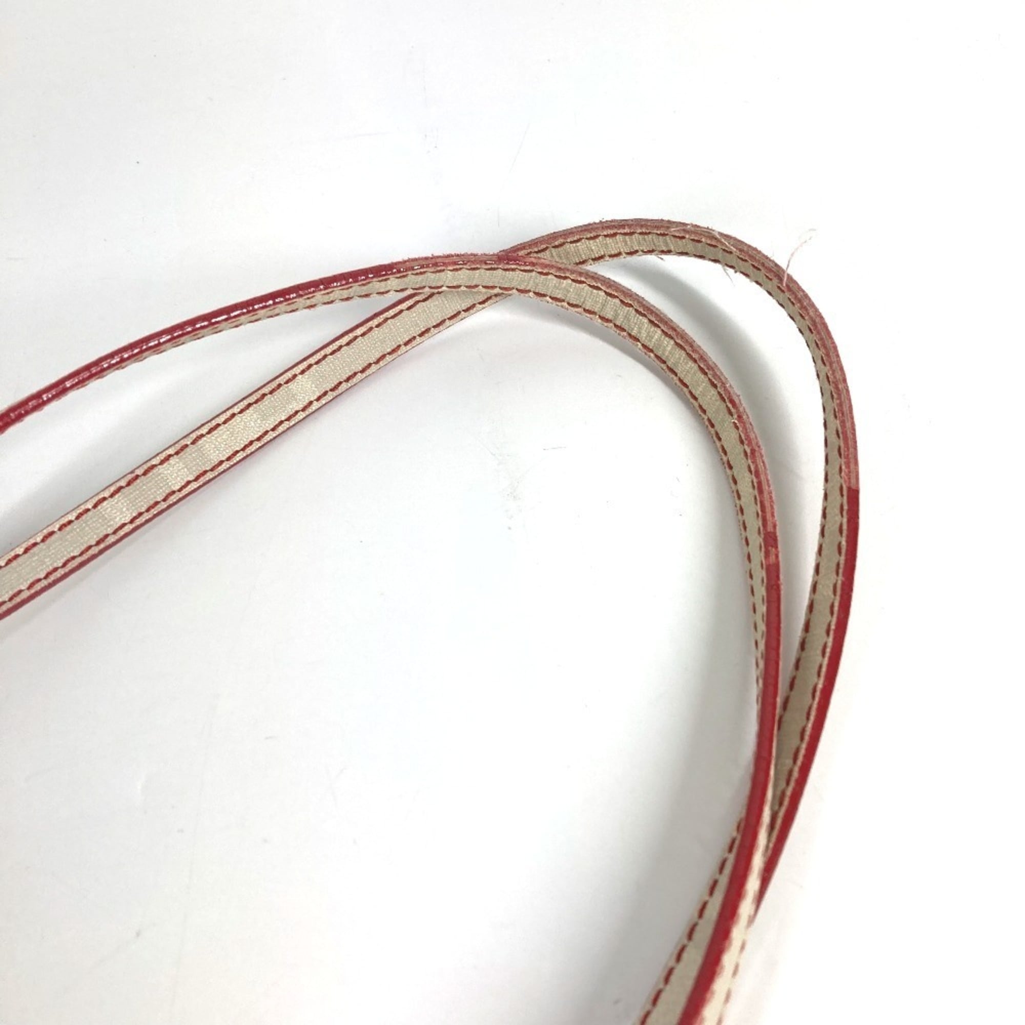Fendi Zucca Red Color White Zucca Shoulder Bag Tote Bag (Pre-Owned)