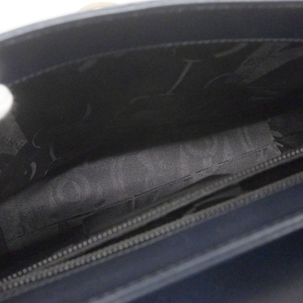 Salvatore Ferragamo Black Leather Shoulder Bag (Pre-Owned)