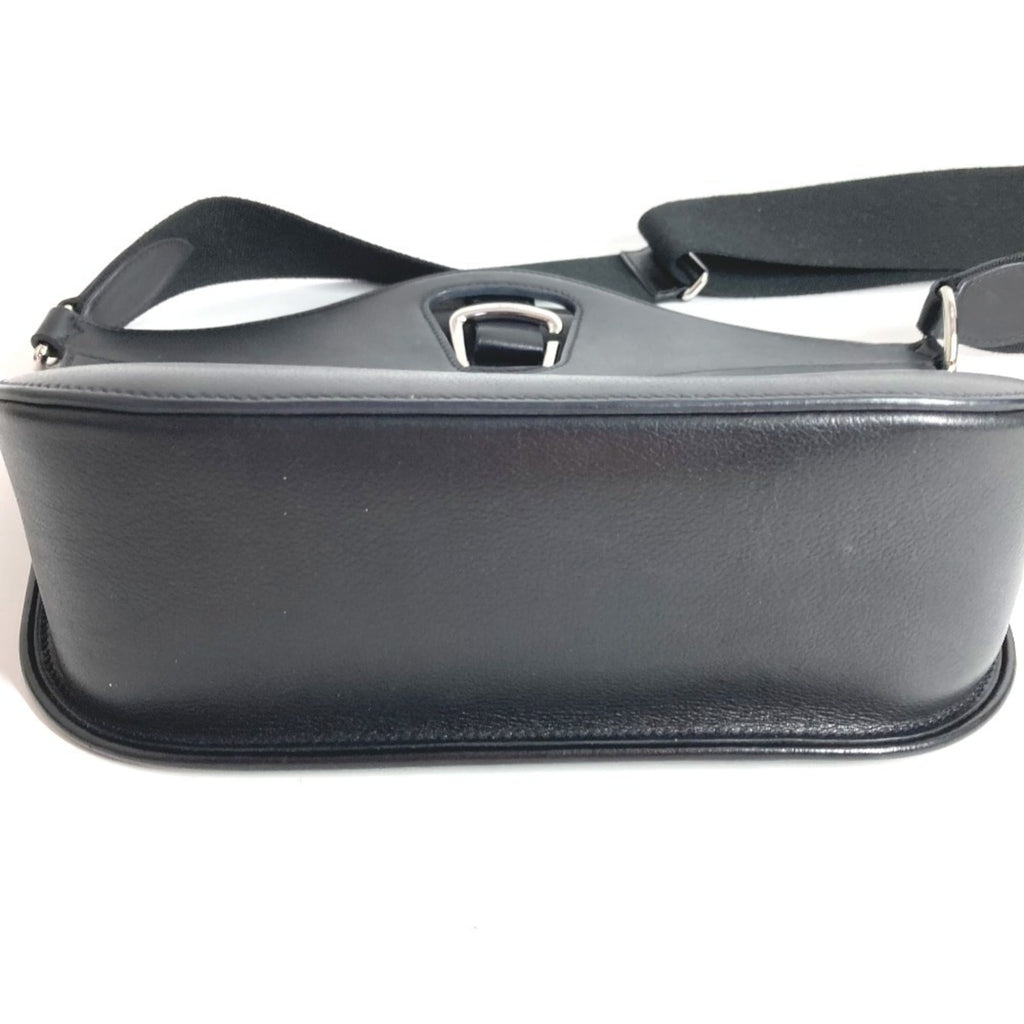 Hermes Black Evergrain Leather Shoulder Bag (Pre-Owned)