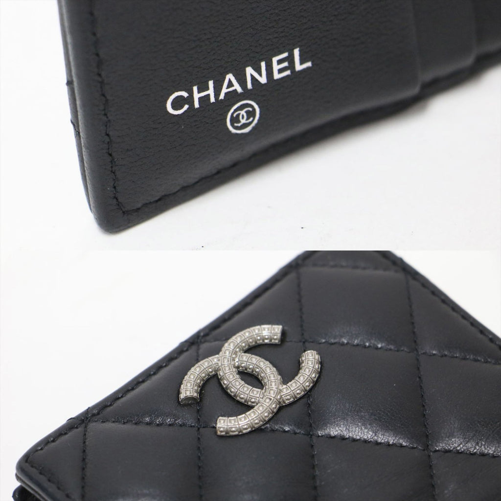 Chanel Black Leather Wallet (Bi-Fold) (Pre-Owned)