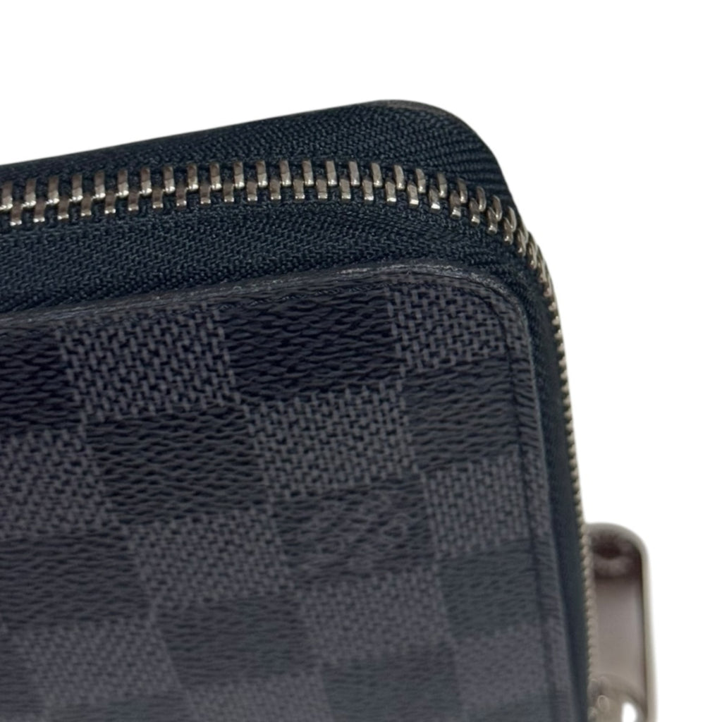 Louis Vuitton Black Gray Damier Graphite Canvas Long Wallet (Bi-Fold) (Pre-Owned)