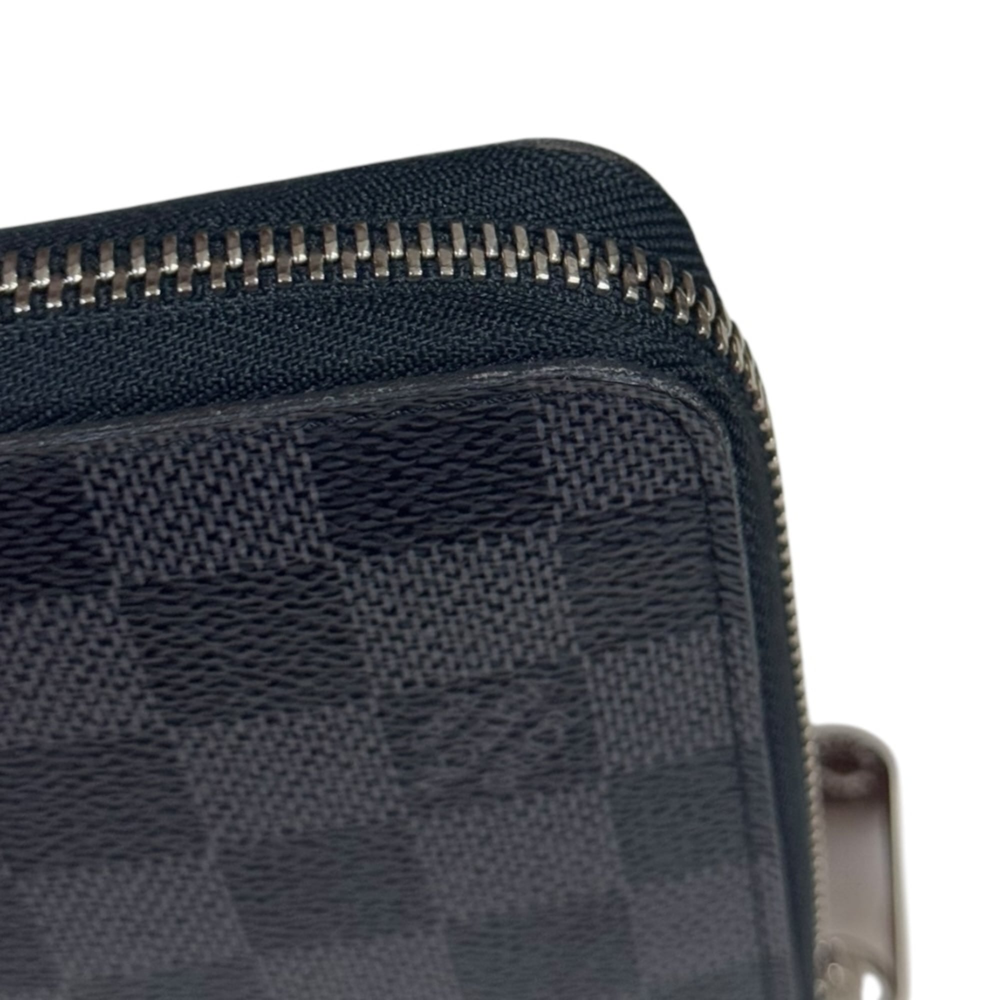 Louis Vuitton Black Gray Damier Graphite Canvas Long Wallet (Bi-Fold) (Pre-Owned)