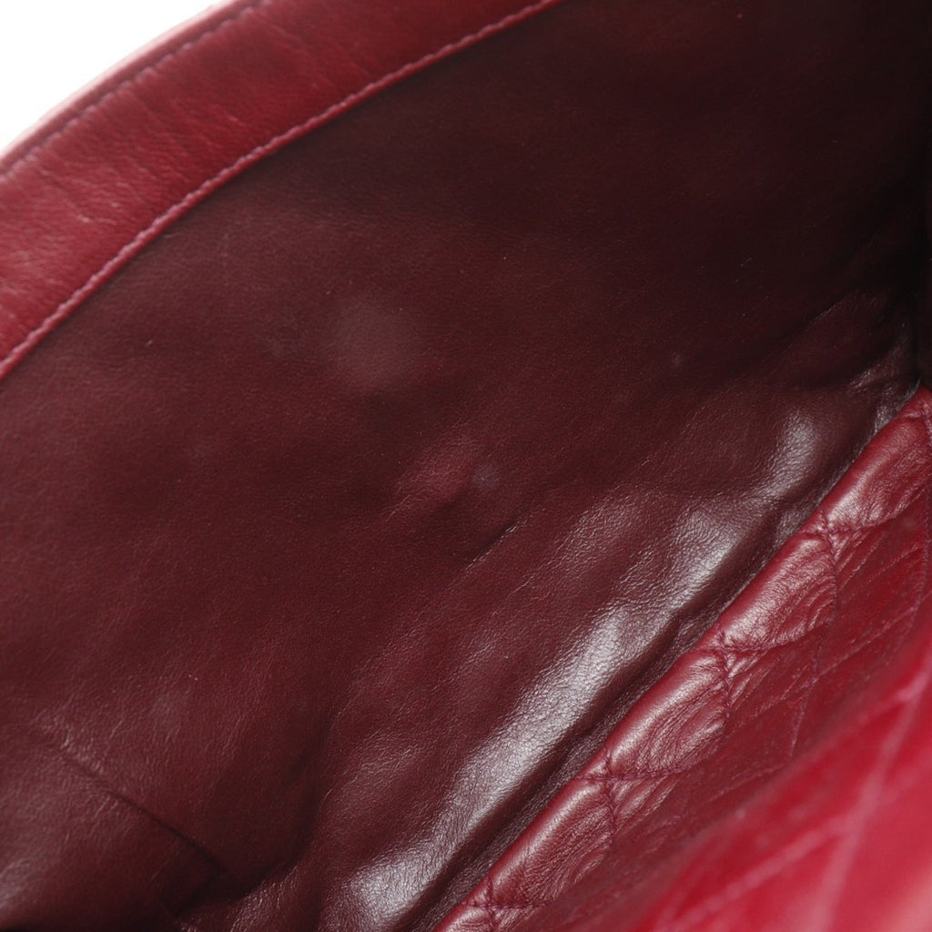 Chanel Matelasse Red Color Leather Shoulder Bag (Pre-Owned)