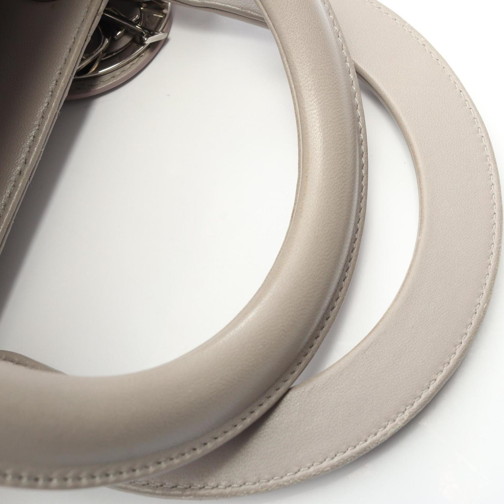 Christian Dior Gray Leather Handbag (Pre-Owned)