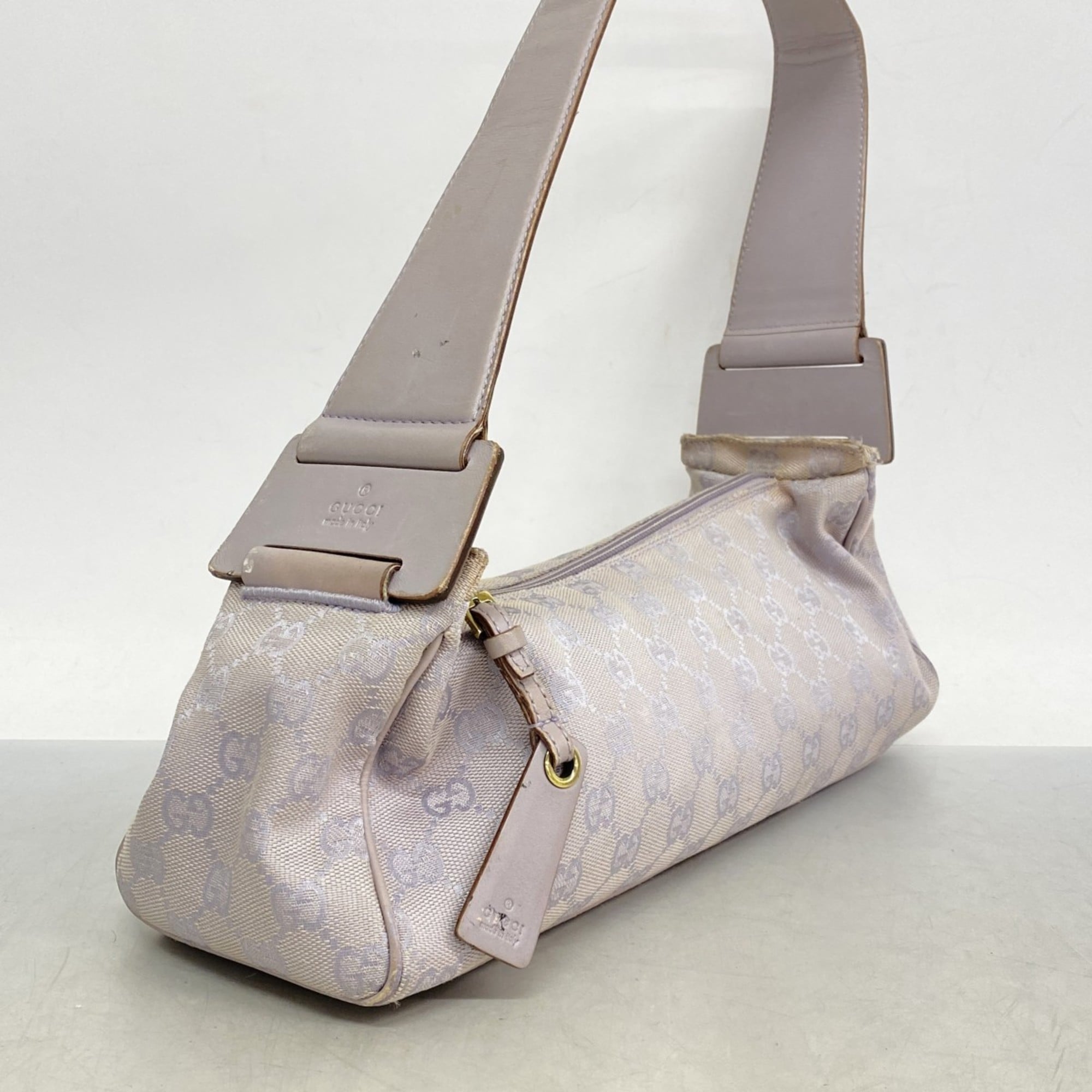 Gucci Purple Canvas Shoulder Bag (Pre-Owned)